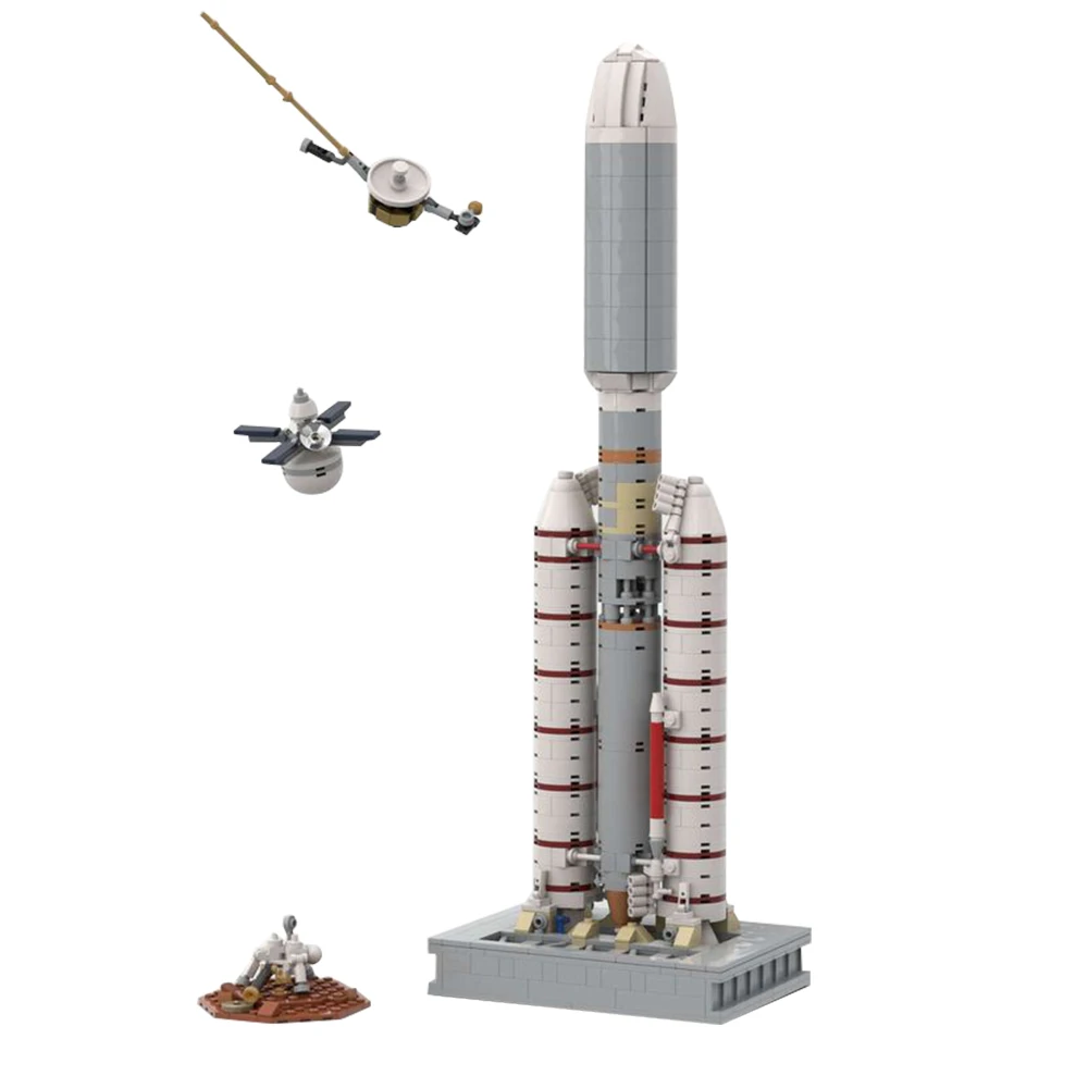 Фото Конструктор MOC Titan IIIE в масштабе 1/110, Детский конструктор №3