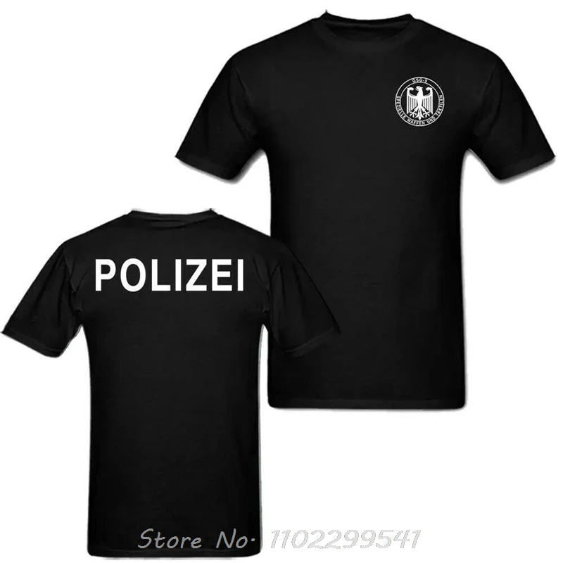 Unit Polizei для мужчин, Германия, GSG 9, специальная футболка с терроризмом, мужская одежда, футболка с рисунком, хлопковые футболки большого размера в стиле Харадзюку