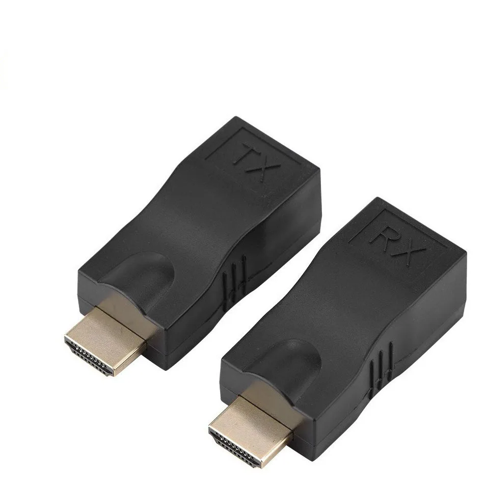 1080P до 30 м HDMI-совместимый удлинитель HDMI-совместимый с RJ45 Расширение LAN NetworkOver Cat 5E/6 Сетевой адаптер LAN Ethernet