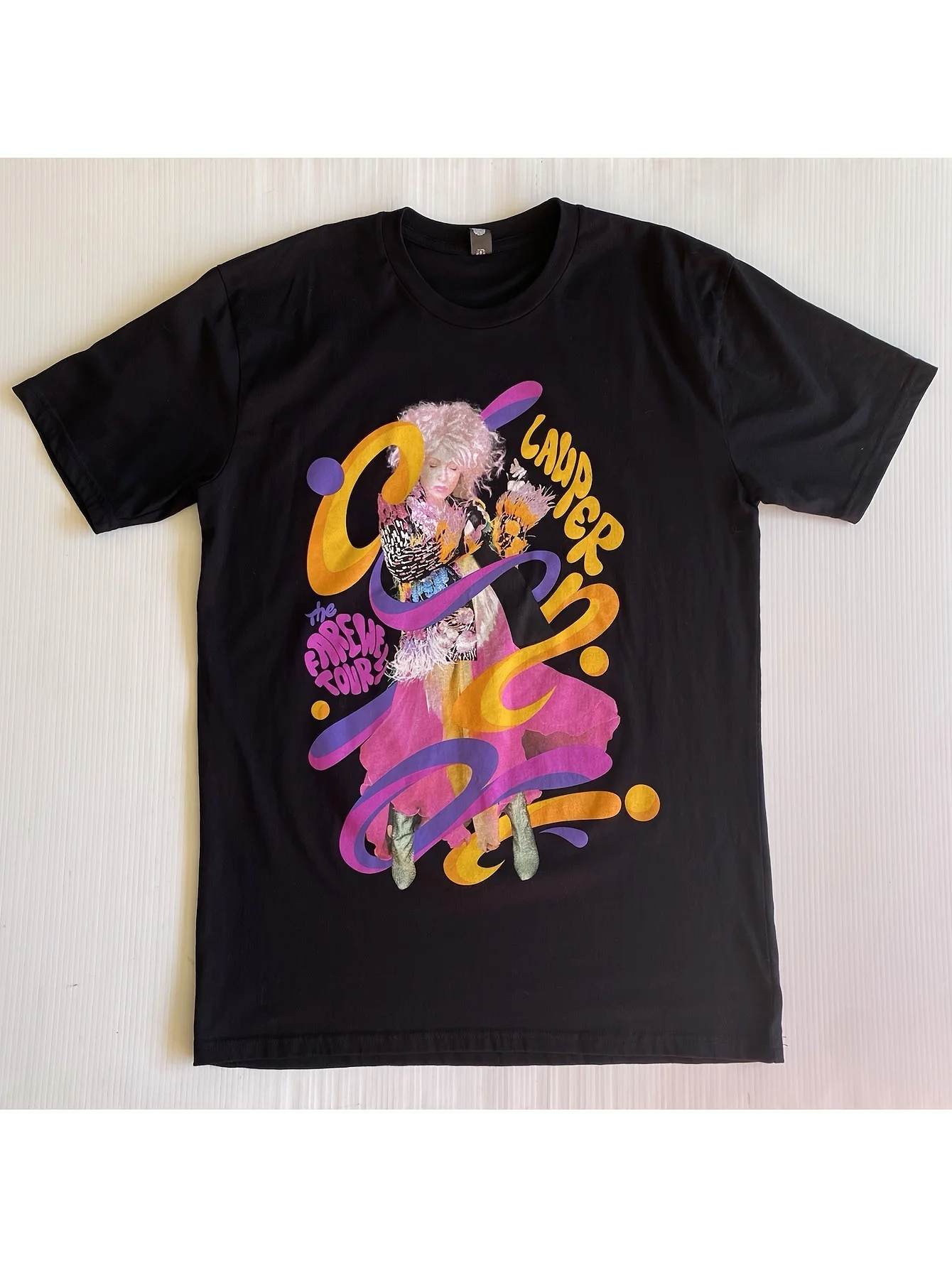 Футболка Cyndi Lauper Girls Just Wanna Have Fun The Farewell Tour 2024, мужские футболки с рисунком L, новые подарки, мужская одежда, мужская одежда Мужская одежда