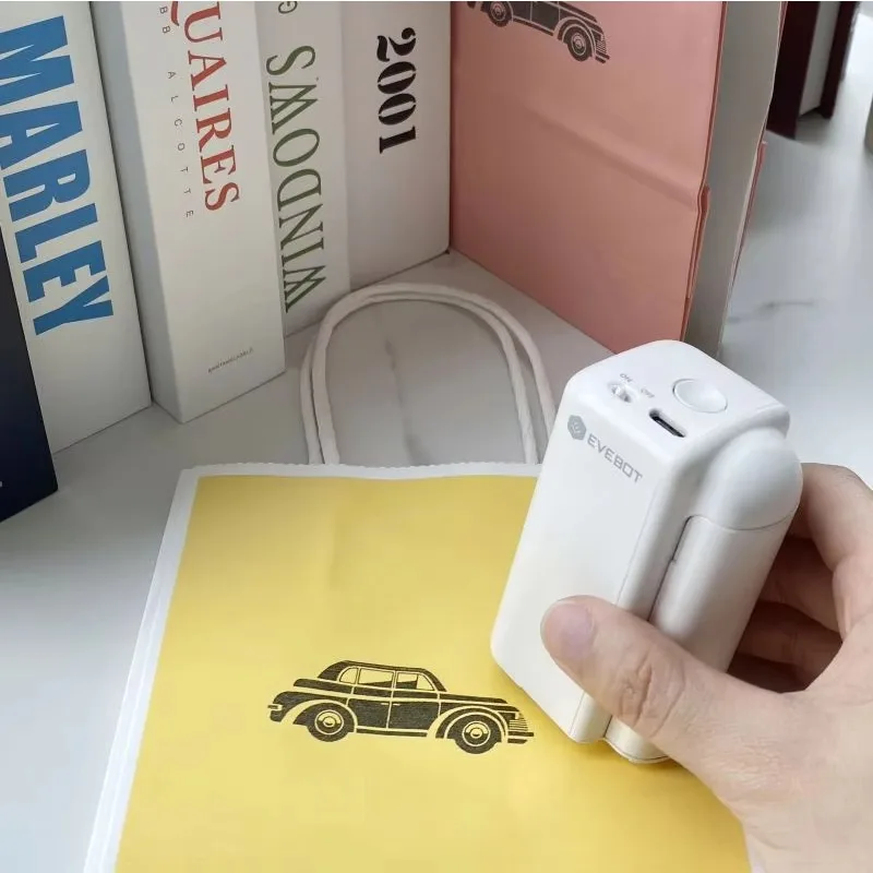 Фото Портативный принтер EVEBOT Printpods Мини-струйные принтеры Картонный логотип Производитель логотипа Дизайн ручного принтера Печать на все поверхности №3