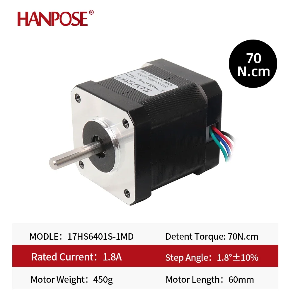 H60MM 1,7A 4-выводной 17HS6401S-1MD 70N.CM NEMA17 42 Шаговый двигатель 12 В подходит для рекламы 3D-принтера