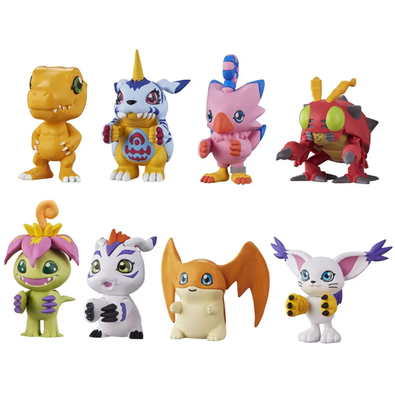 В наличии Bandai Gashapon Digimon Приключения Аниме фигурки Agumon Piyomon Tentomon Patamon модель детские игрушки подарки