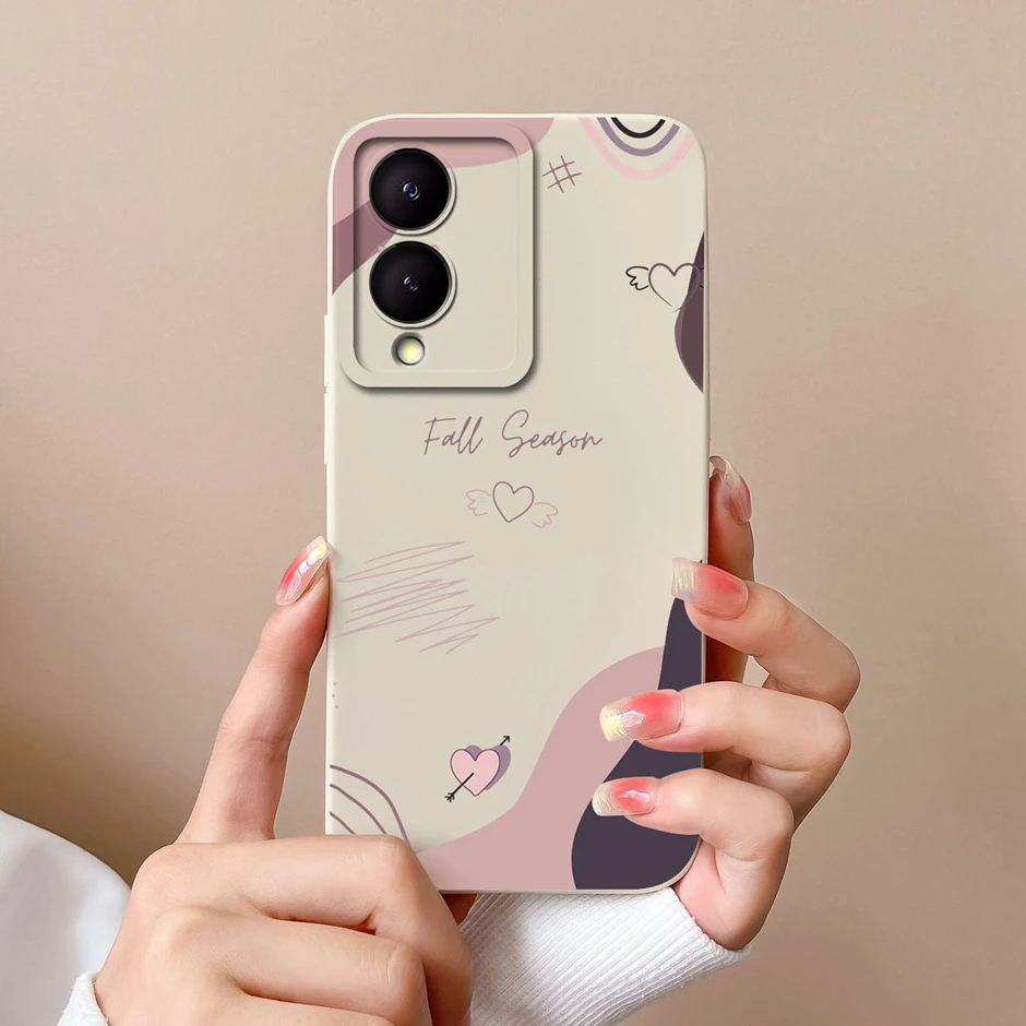 Противоударный квадратный силиконовый чехол с рисунком смайлика для VIVO Y17S 4G (art.: 3920c4bd15a68) - 3920c4bd15a68