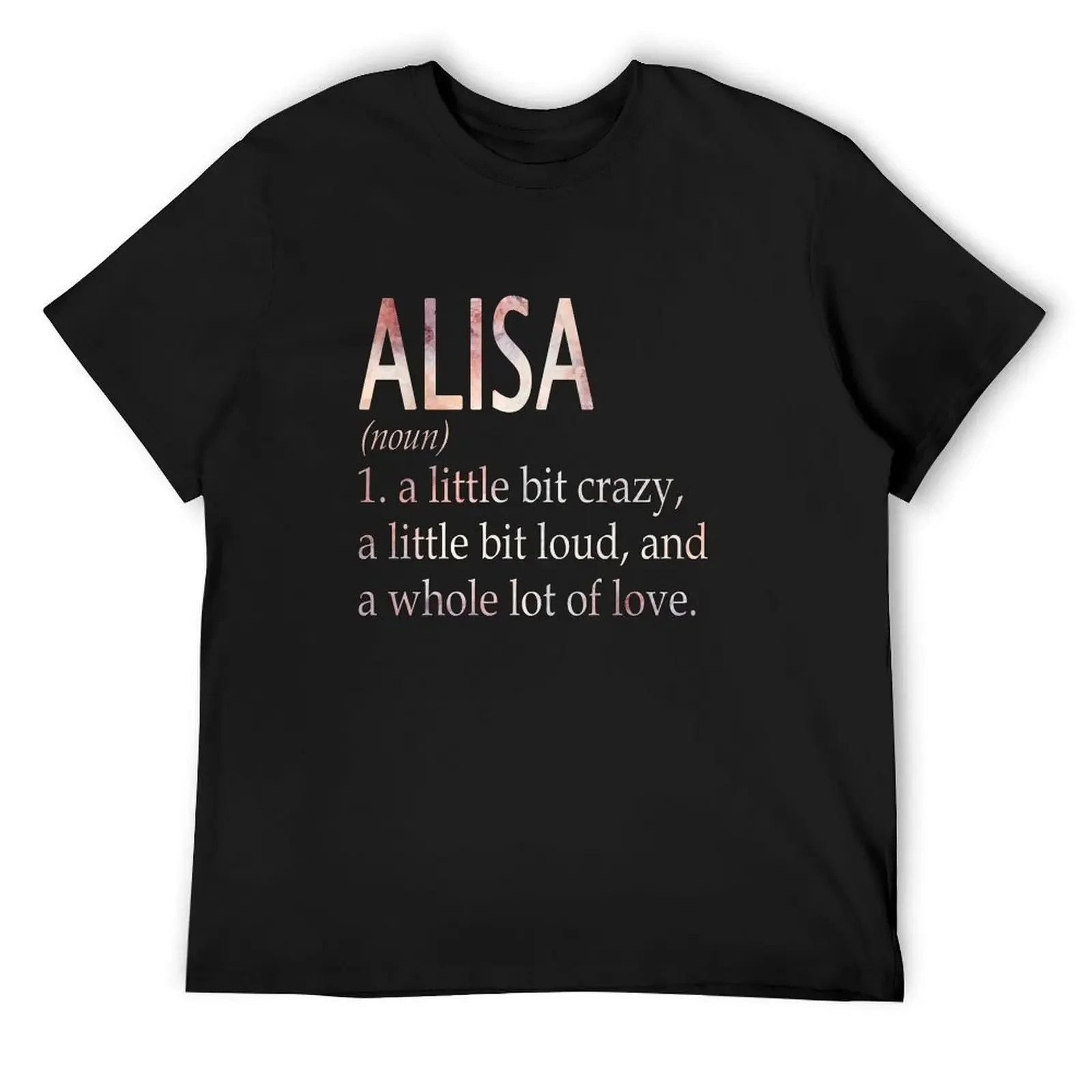 Футболка Alisa Girl Name Definition, футболки большого размера, мужские топы, забавные футболки с мемми, мужская футболка