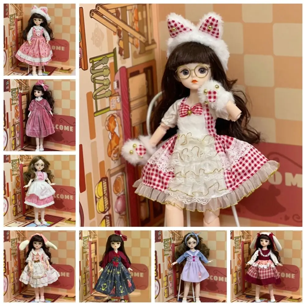 Фото 1/6 SD 30 см Bjd кукла с одеждой, длинные волосы, привлекательные глаза, платье принцессы, куклы с париком, элегантный макияж №3