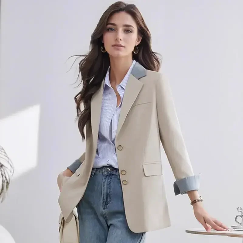 QWER модная верхняя одежда осень-зима новые пальто пиджаки Casaco Feminino женская куртка женская одежда 2024 повседневная Veste Femme