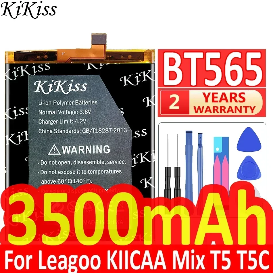 Аккумулятор высокой емкости 3500 мАч BT565 BT566 для Leagoo KIICAA Mix T5 T5C MixT5 MixT5C BT-565 BT-566 Запчасти для телефонов Bateria Batterie