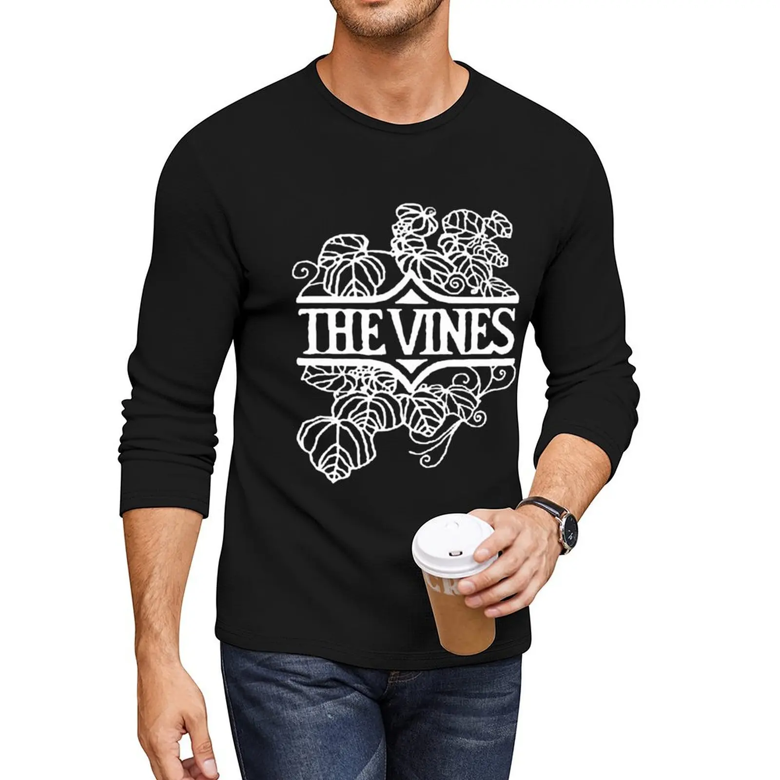 Длинная футболка The Vines Band For Fans, футболка большого размера, футболка на заказ, футболки на заказ, мужские футболки по индивидуальному заказу