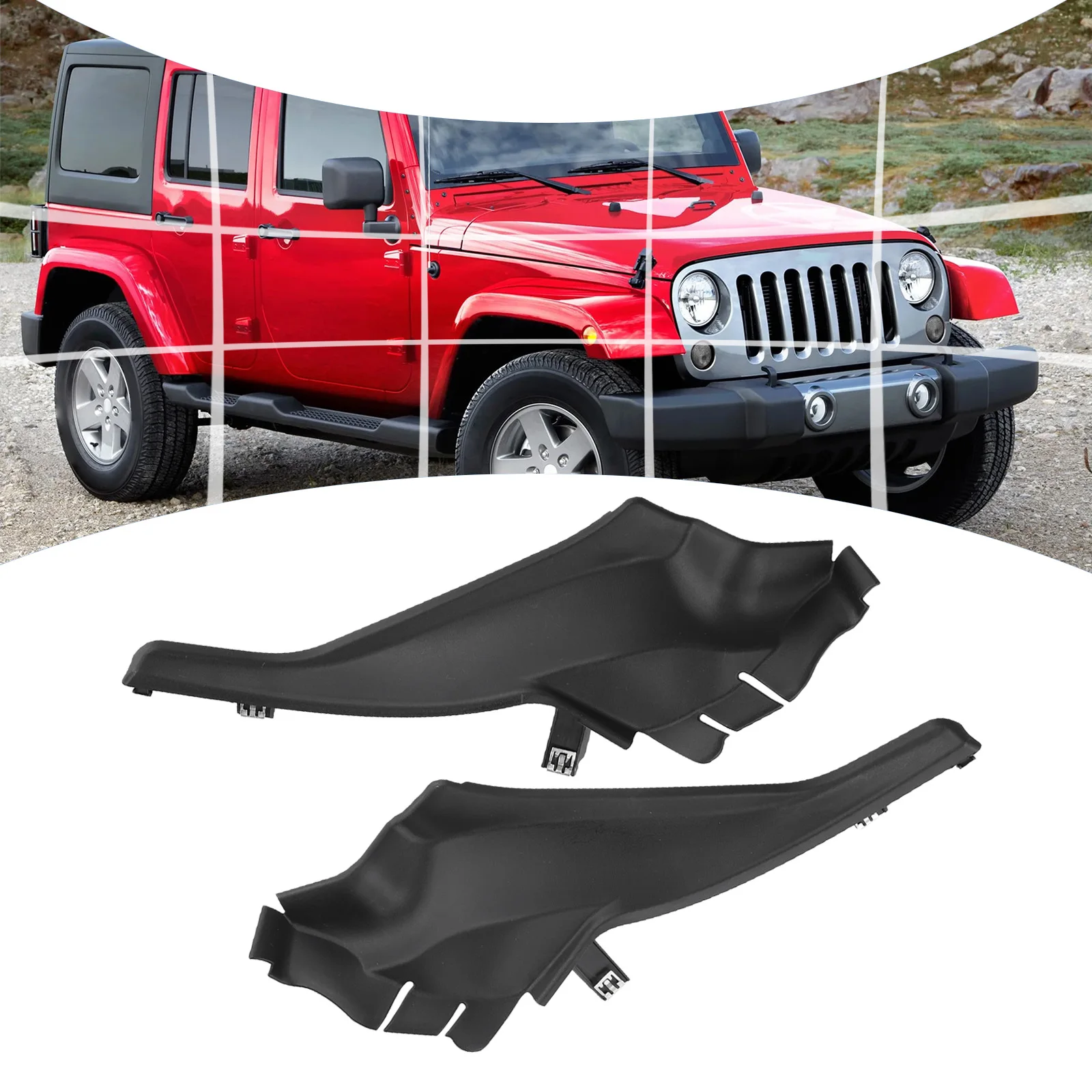 Автомобильный брызговик, накладка на капот 68102561 AE 68102560 AE ForJeep ForCherokee 14-18 левая и правая накладка на крышку капота переднего крыла