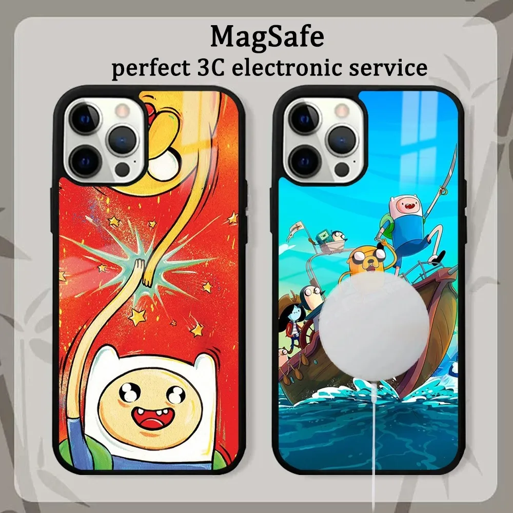 Чехол для телефона с рисунком приключения времени для iPhone 15 14 13 12 11 Pro Max Plus Mini, зеркальный Магнитный чехол