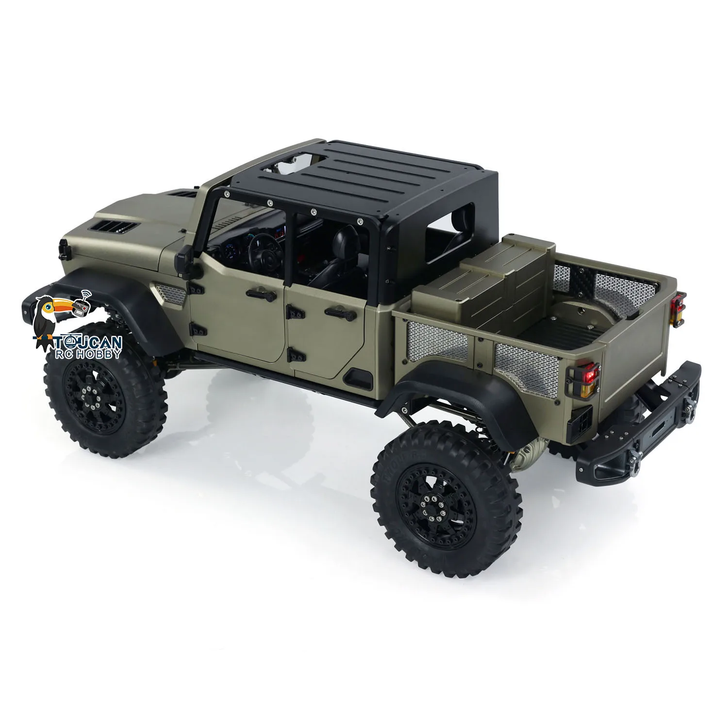 Фото RTR RC Гусеничный TWOLF 1/10 TW-715 Металлический альпинистский автомобиль Внедорожник со звуками Свет Лебедка Курение RC Игрушка №4