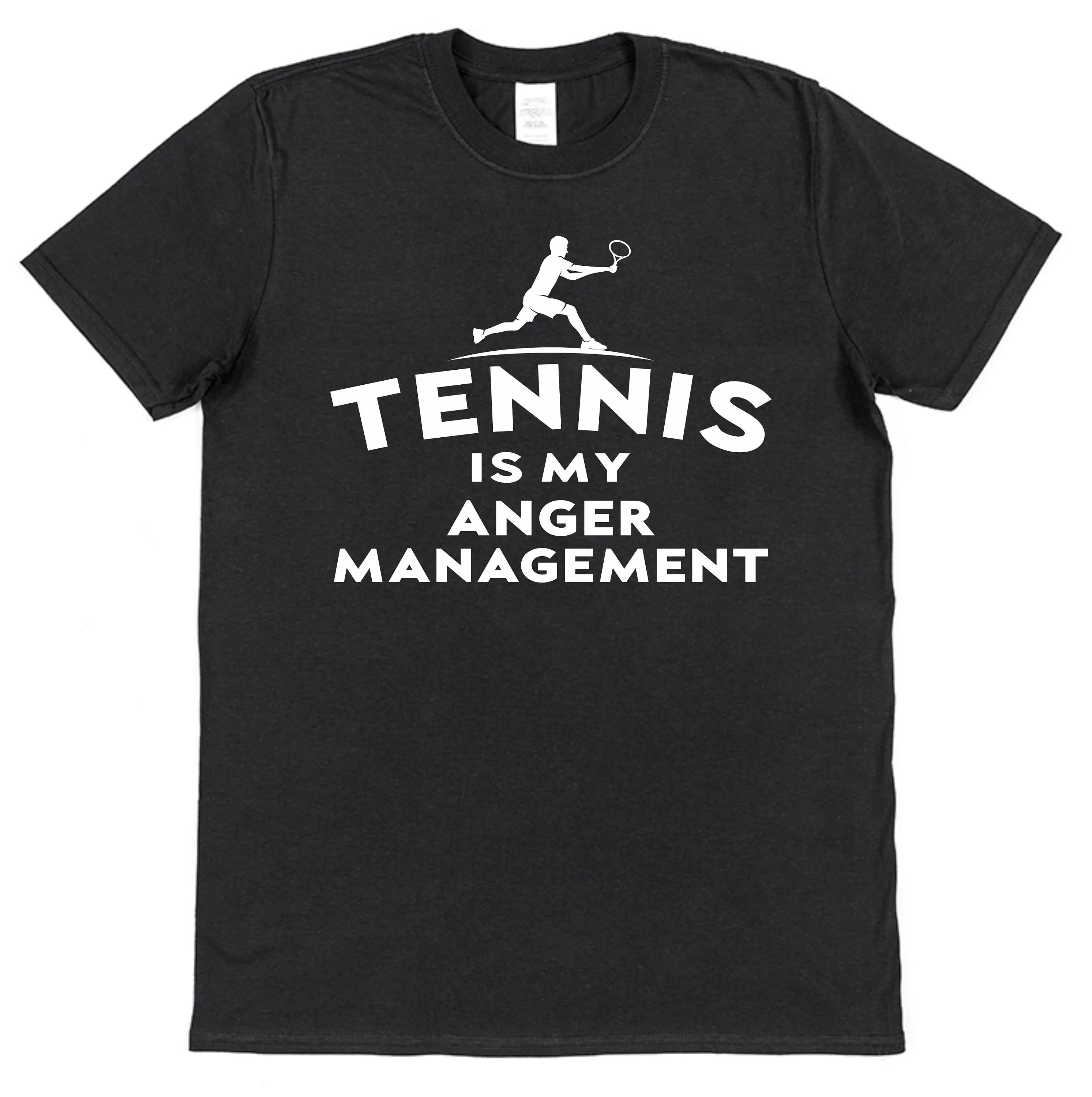 Забавная мужская хлопковая футболка Tennis is my Anger Management, подарок игроку, клуб, папа, День отца, хобби