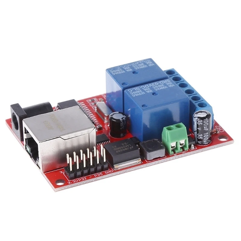 LAN Ethernet 2-сторонняя релейная плата, переключатель задержки, модуль контроллера TCP/UDP, веб-сервер, вилка стандарта США