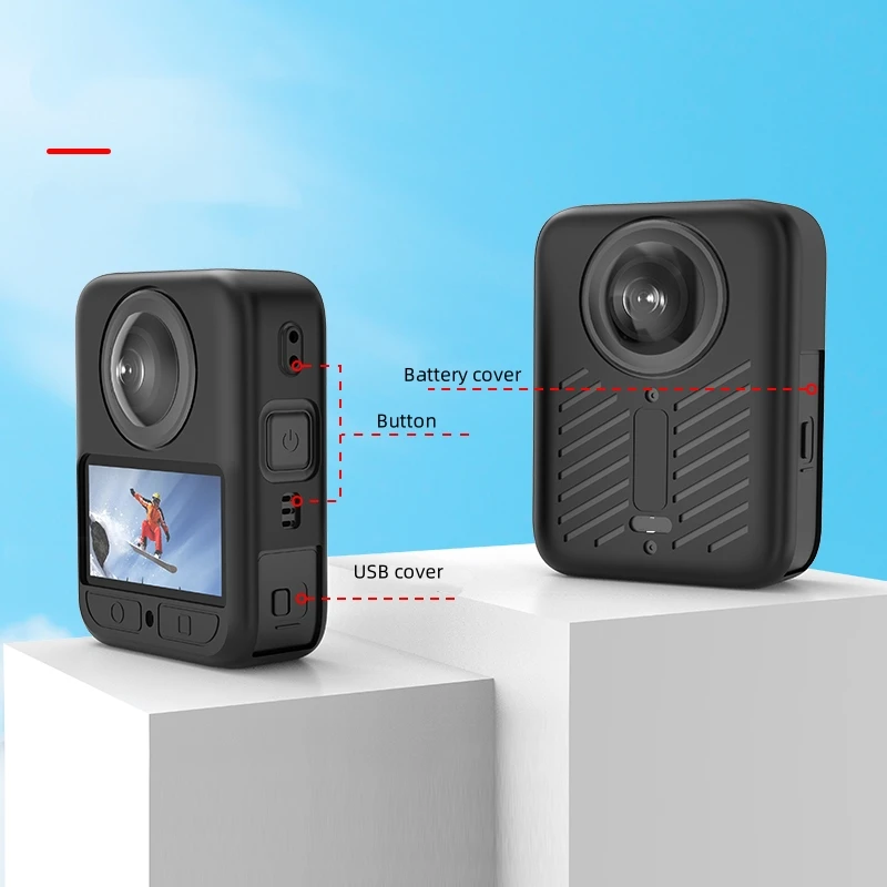Фото Охлаждающий чехол для DJI OSMO 360, защитный чехол с дизайном рассеивания тепла, противоударный защитный рукав, аксессуары для камеры №2