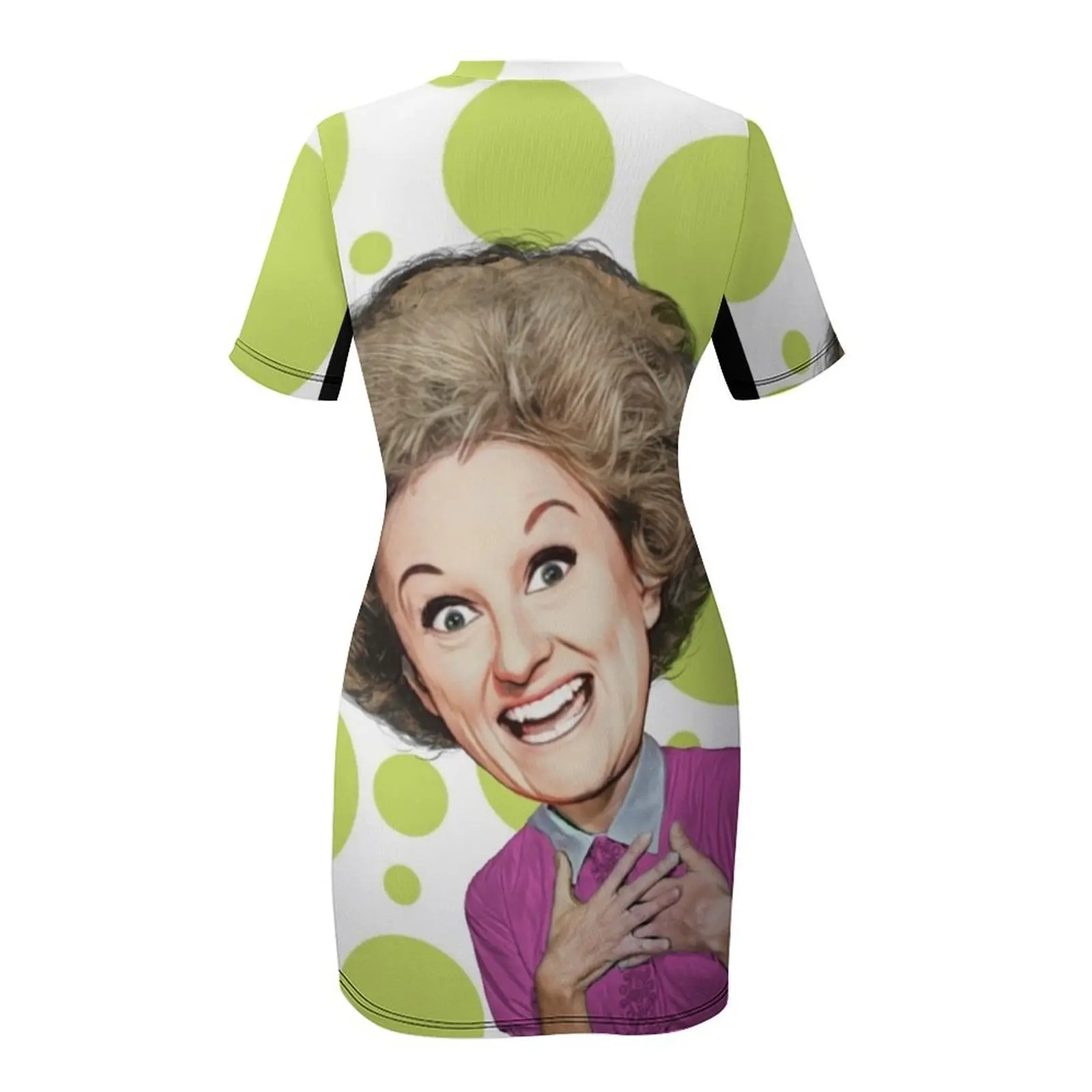 Фото Платье Phyllis Diller с короткими рукавами, женская одежда, летние платья 2025 года, летнее женское платье 2025 года №5