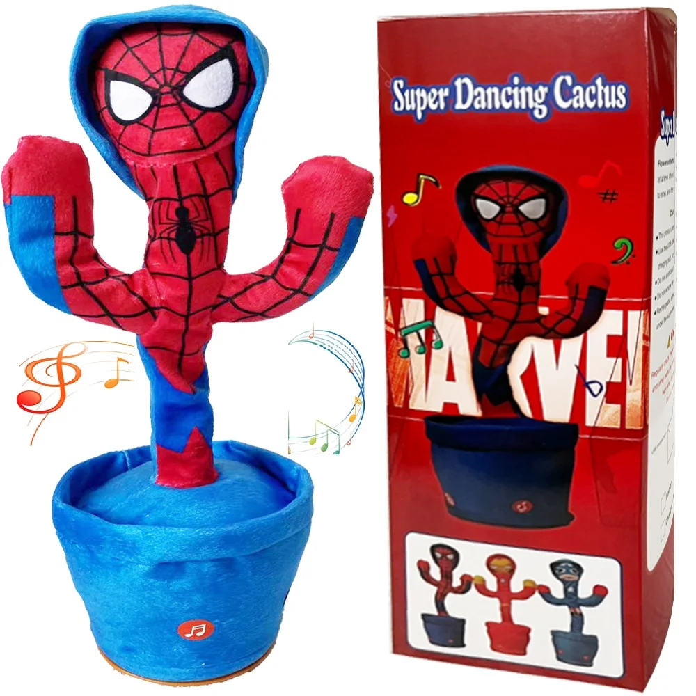 Marvel Avengers Spiderman iron Man Dancing Cactus Electric Plush Dancer Parrot Repeat Talking Kid Gift Baby Early Education Toys (art.: 3920bd1d3e1b4) - 3920bd1d3e1b4