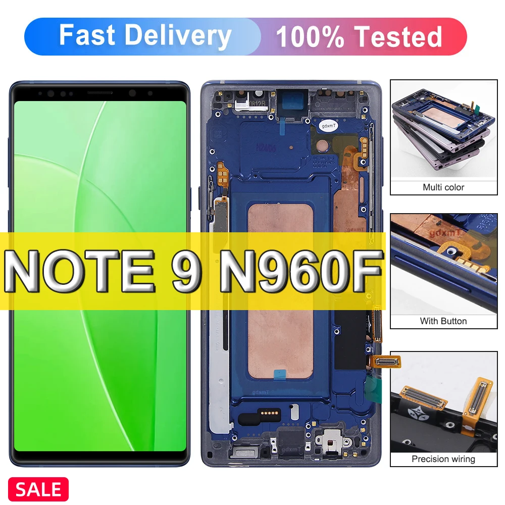 Экран Pop TFT Note9 для Samsung Galaxy Note 9, ЖК-дисплей, сенсорный дигитайзер для Samsung Note9, N960F/DS, замена экрана с Fra