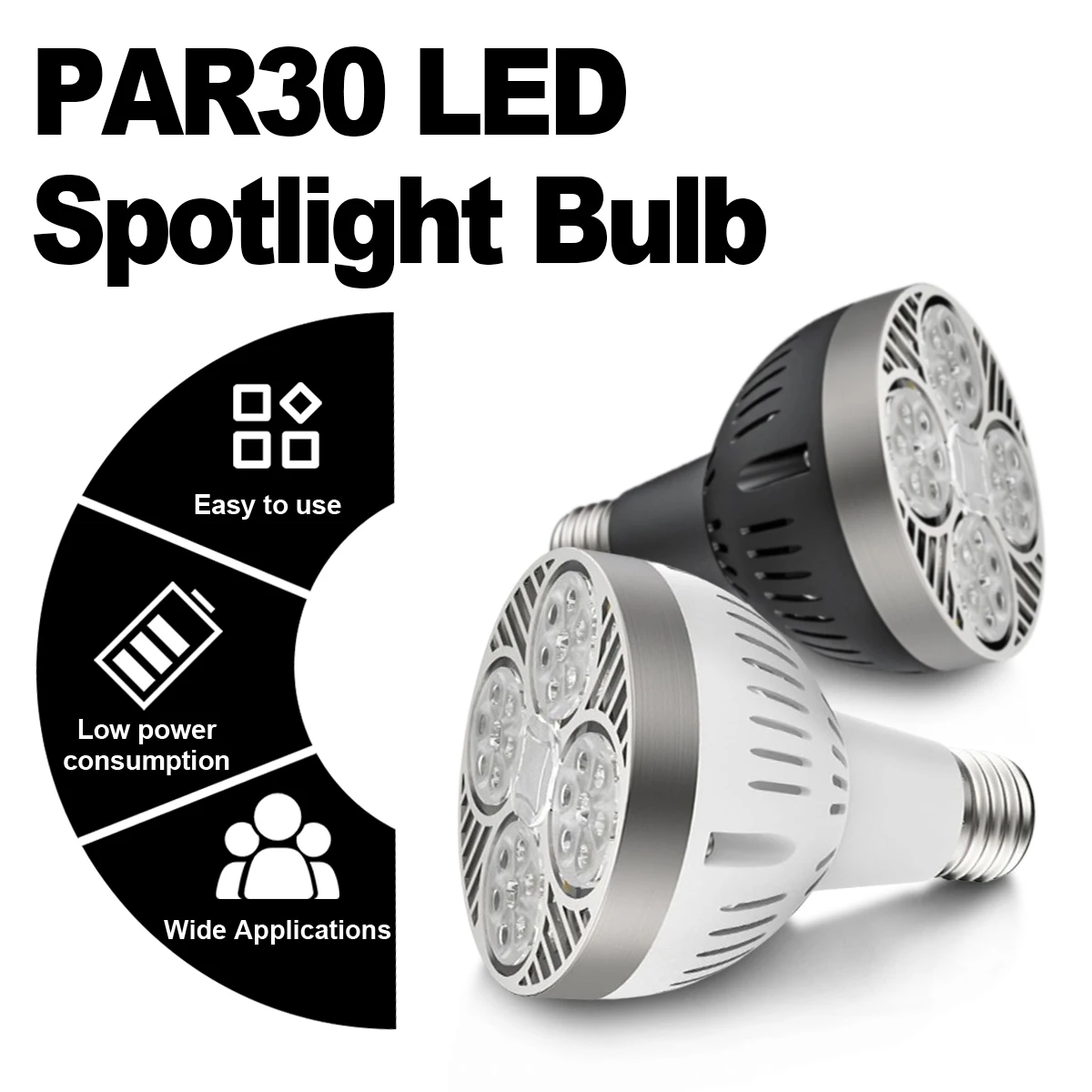 Лампа Par30 Led 220v 24° Par Лампа 25w 35w 40w 45w прожектор холодная нейтральная теплая белая лампочка E27 Орбитальная мощная