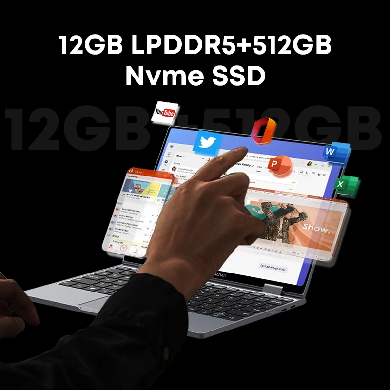 Фото Планшет CHUWI MiniBook X, Intel N100 /N5100, IPS экран 10,51 дюйма, 12 Гб LPDDR5 512 Гб SSD, Windows 11, 1200*1920 №4