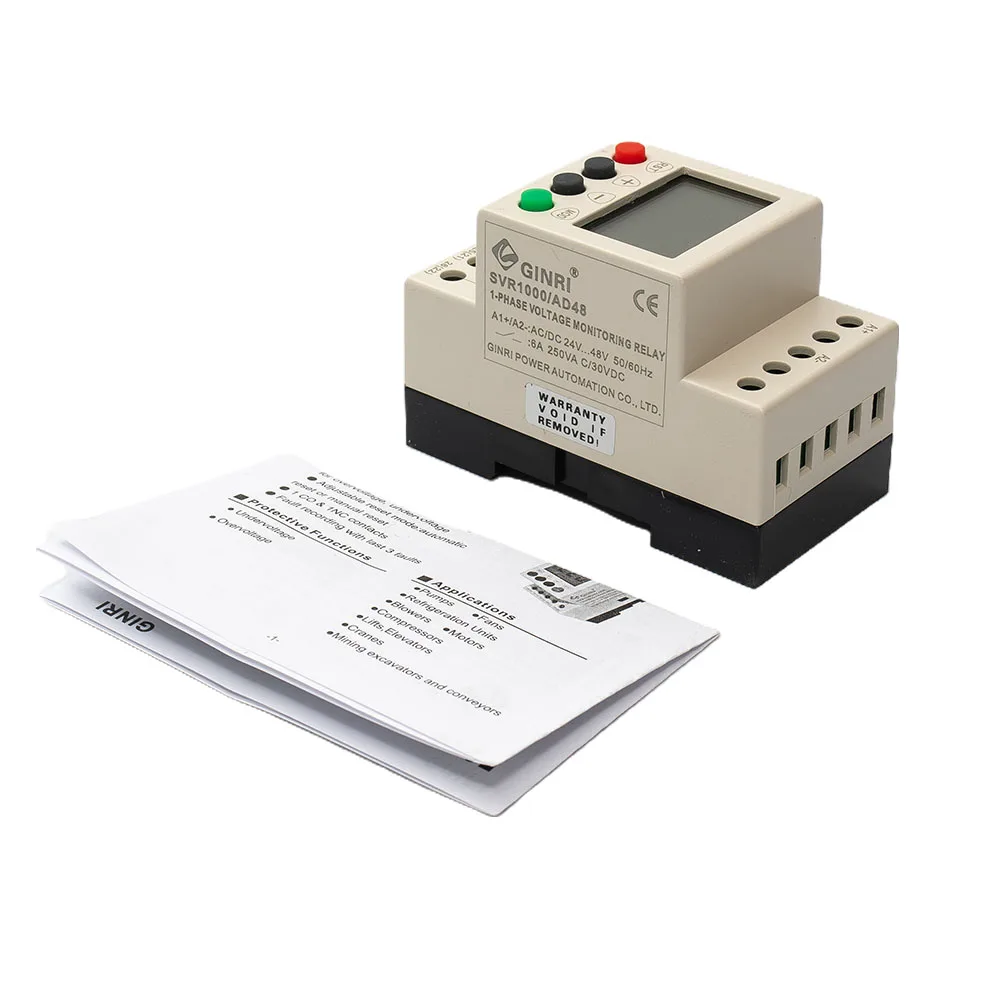 AD48 AD220 AC/DC 24V-48V 50/60Hz SVR1000 релейный протектор перенапряжения двигателя Disjuntor Inteligente Wifi Din-рейка фильтр