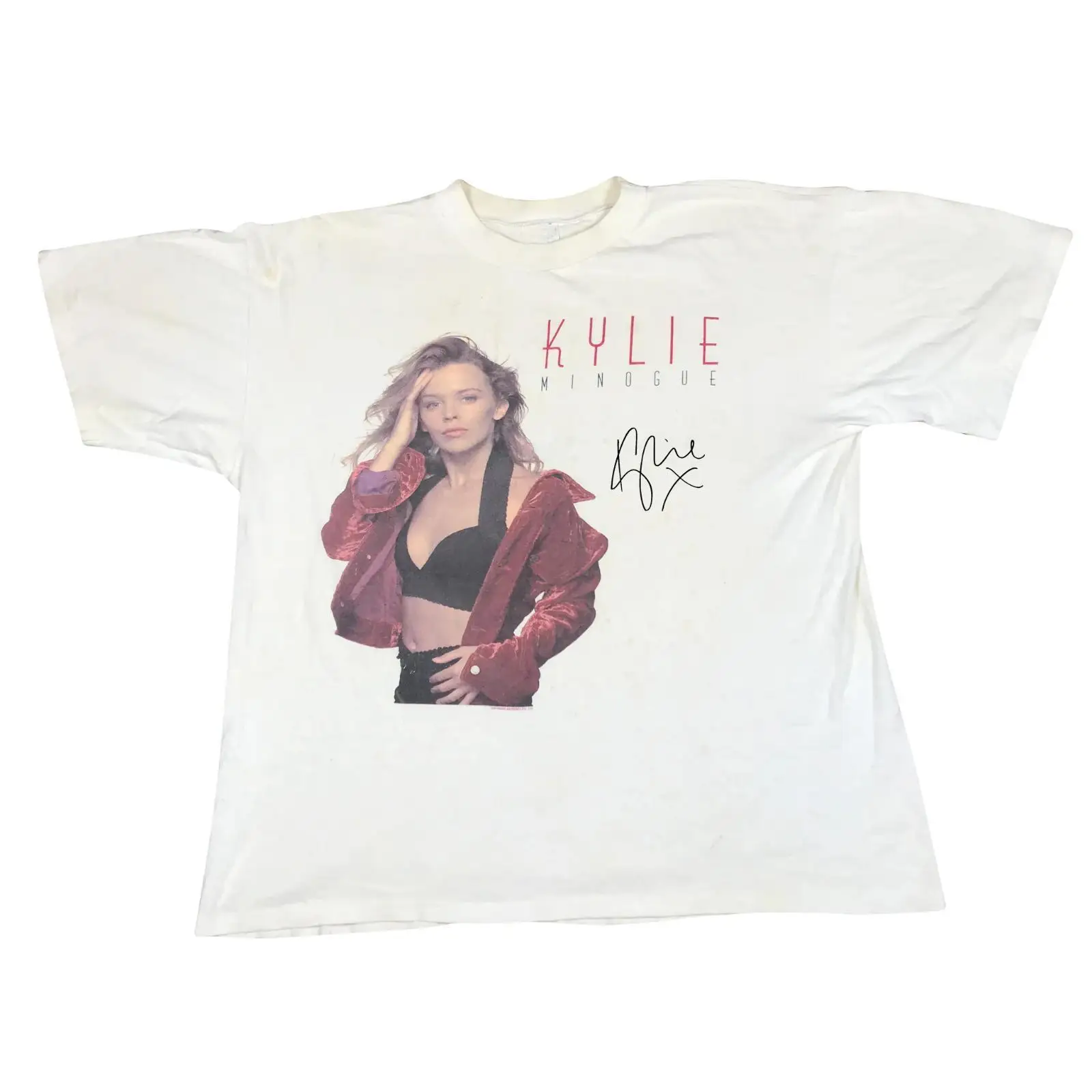 Винтажная мини-футболка 1990 Kylie с длинными рукавами