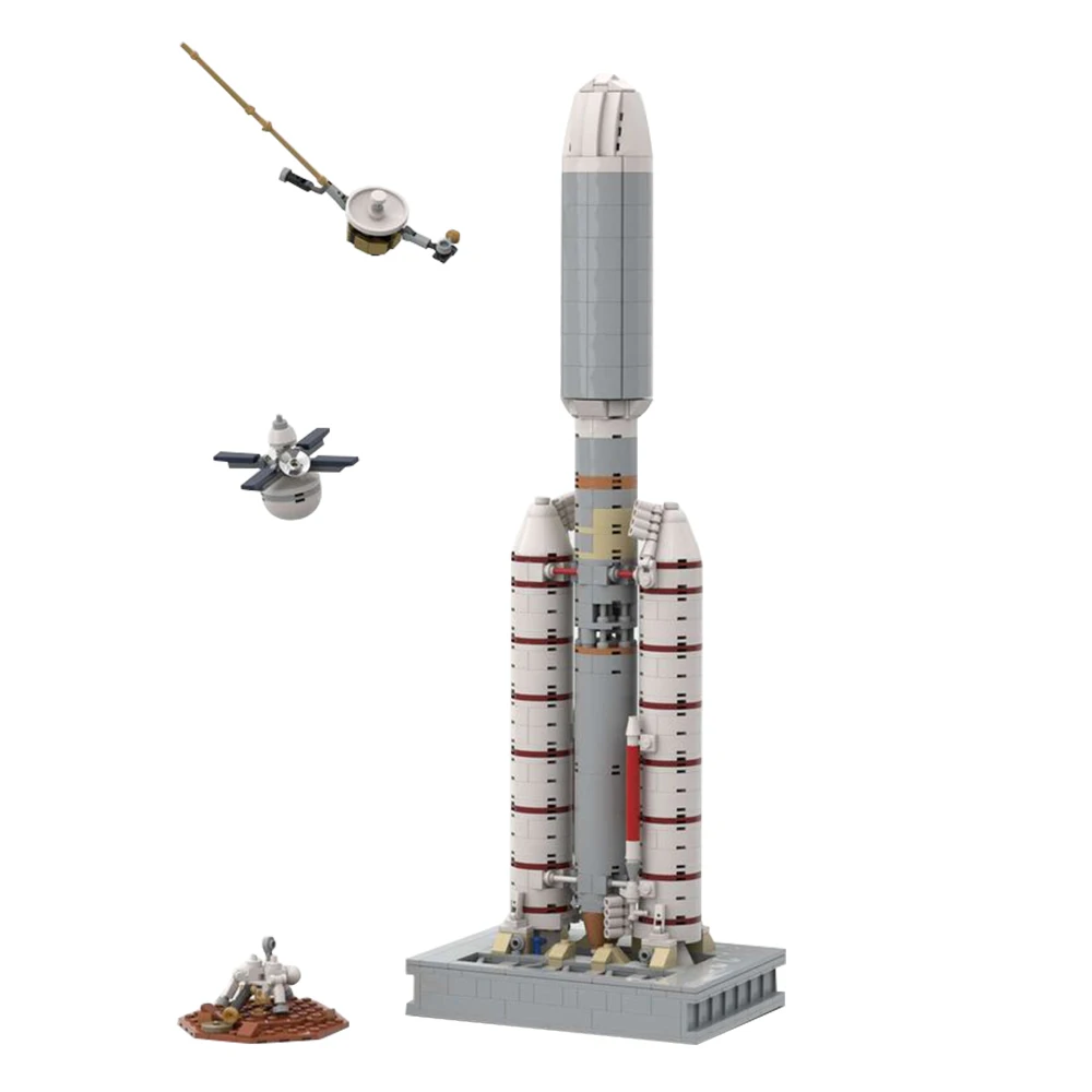 Фото Конструктор MOC Titan IIIE в масштабе 1/110, Детский конструктор №2