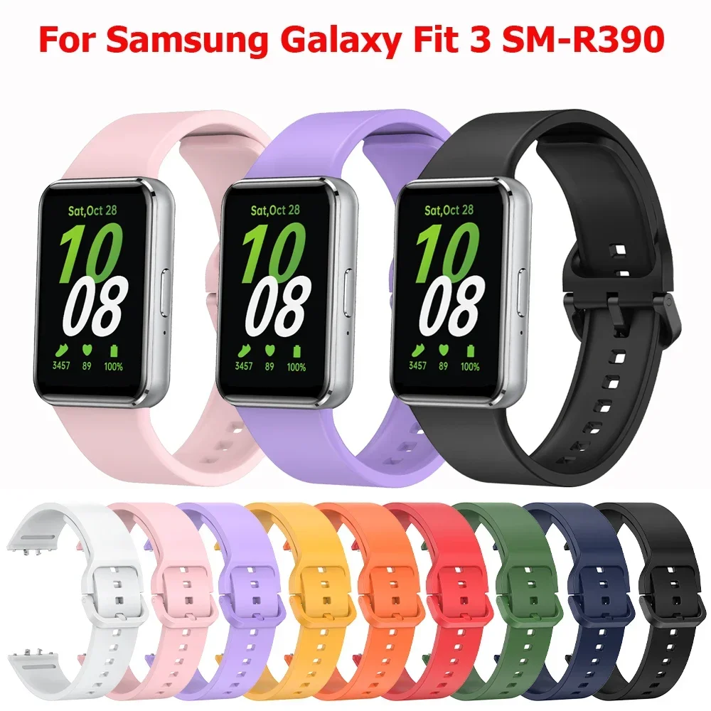 Мягкий силиконовый ремешок для Samsung Galaxy Fit 3 R390, сменный спортивный ремешок для смарт-часов, браслет для Galaxy Fit3, ремешок Correa