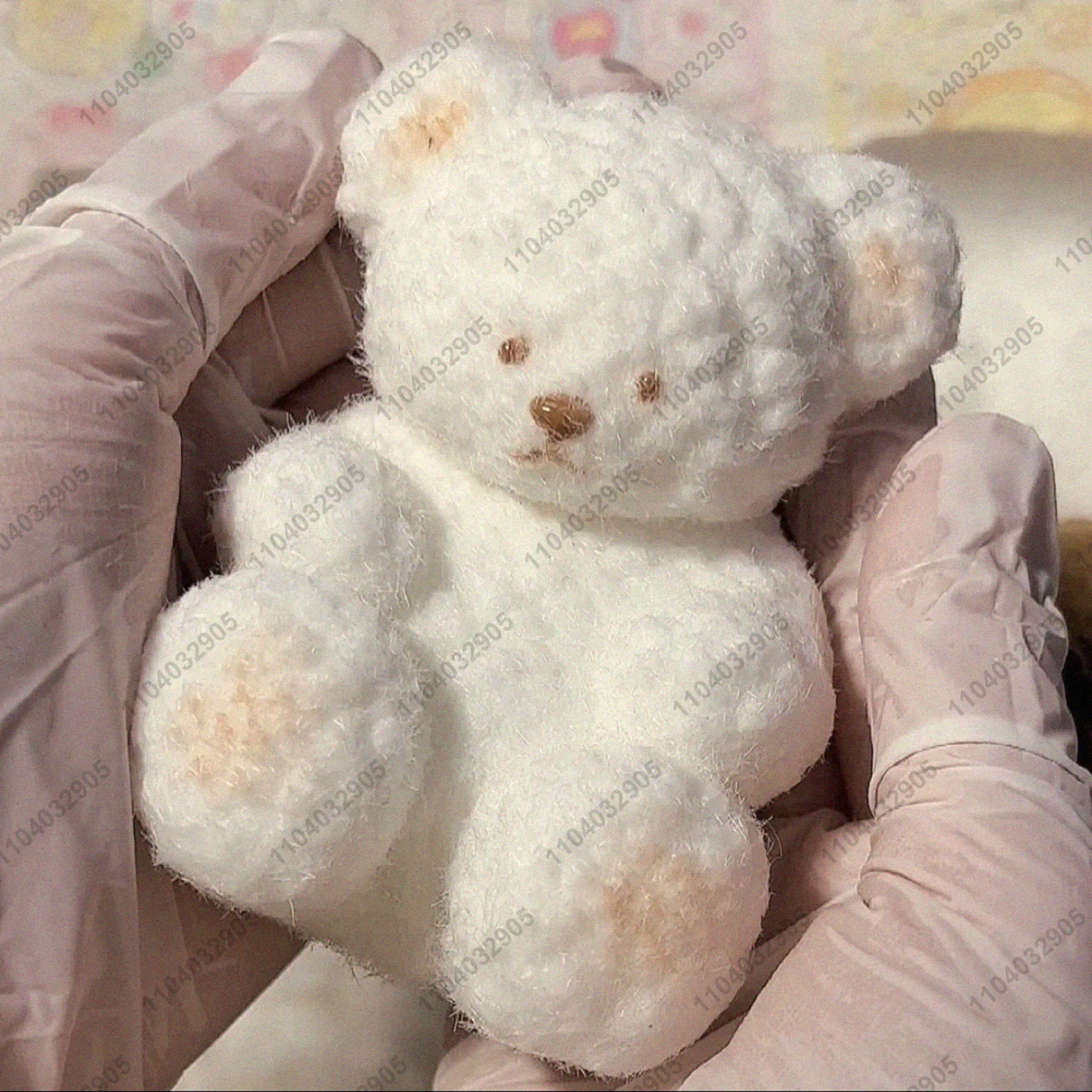 Фото Плюшевый мишка Taba Squishy Силиконовый нечеткий красный шарф Рождественский плюшевый мишка Сжимаемая игрушка Моти Игрушка для ручного отдыха Антистрессовая игрушка №2
