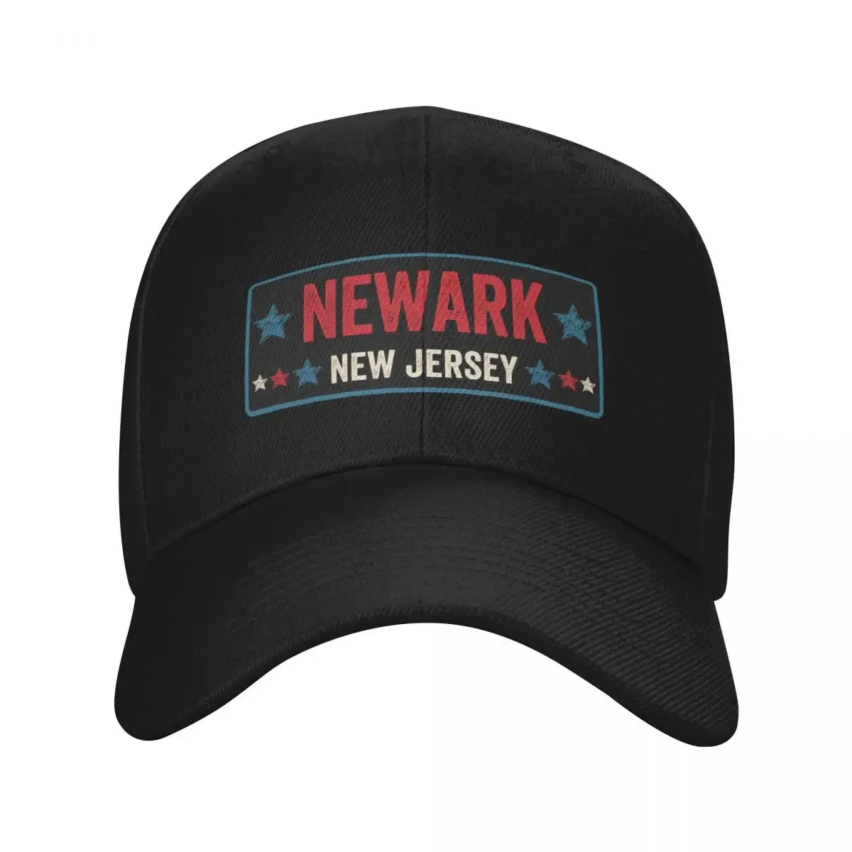Newark New Jersey США Типография Проблемный дизайн Бейсболка Летняя шляпа Военная кепка Мужские шляпы по запросу Для мужчин Женские