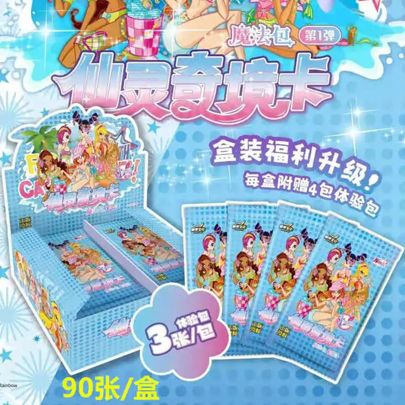 Натуральная карта Winx Club, волшебная сумка, сказочная сумка, карты Fairy Wonderland Bloom Stella Flora, коллекционные карты аниме, игрушки, подарки (art.: 3920d22279ef7) - 3920d22279ef7
