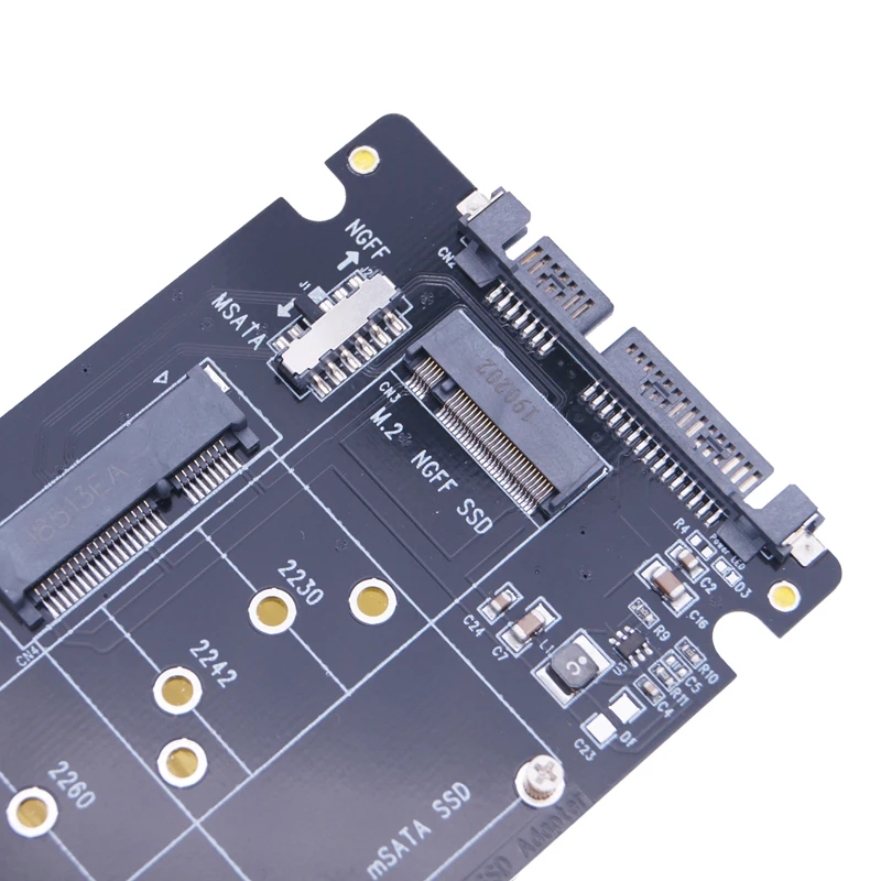 Фото M2 USB адаптер M.2 NGFF в SATA адаптер MSATA на USB SATA 3,0 конвертер Внешний mSATA m.2 NGFF в SATA 3 USB адаптер переходная плата №3
