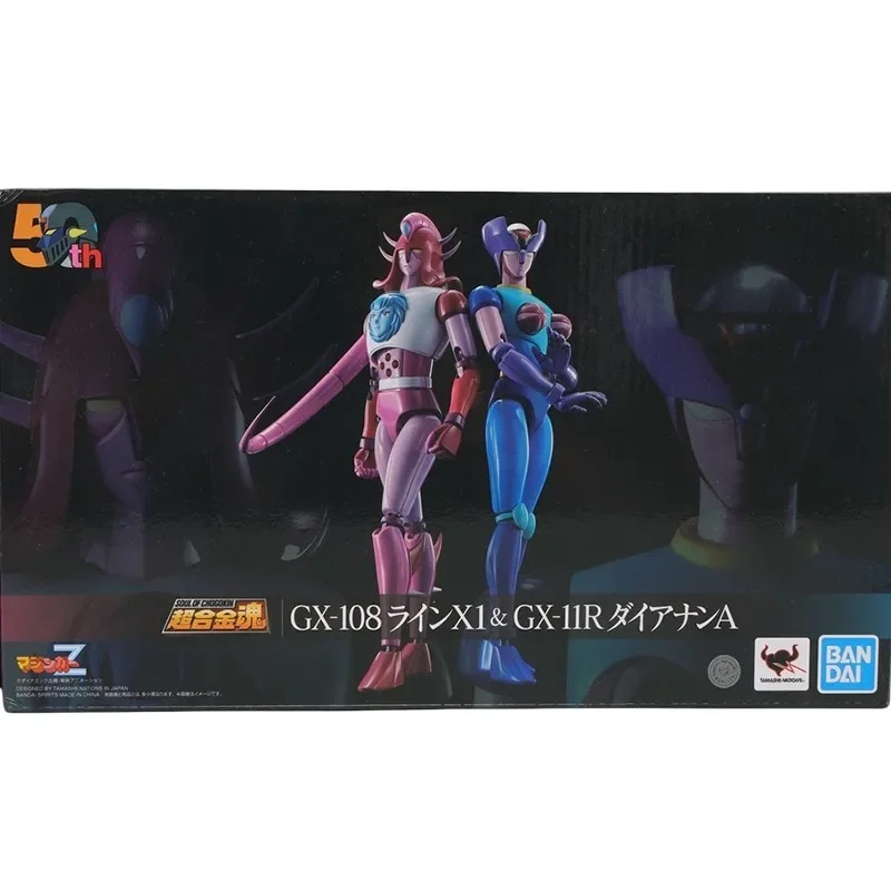 Оригинальный аниме Bandai MAZINGER Z SOUL OF CHOGOKIN GX-108 Rhine X1 и GX-11R Dianan A Модель игрушки Фигурка Подарки Дети