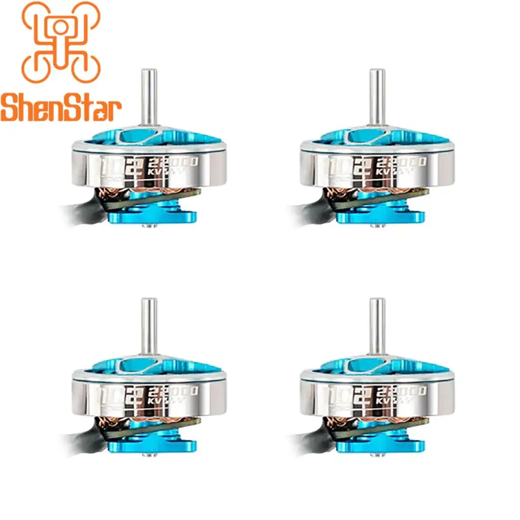 ShenStar 4 шт. 1102 бесщеточные двигатели 1102 14000KV / 18000KV / 22000KV двигатель для метеоротора 75 HD 75 мм Рамка для радиоуправляемого FPV BWhoop дрона