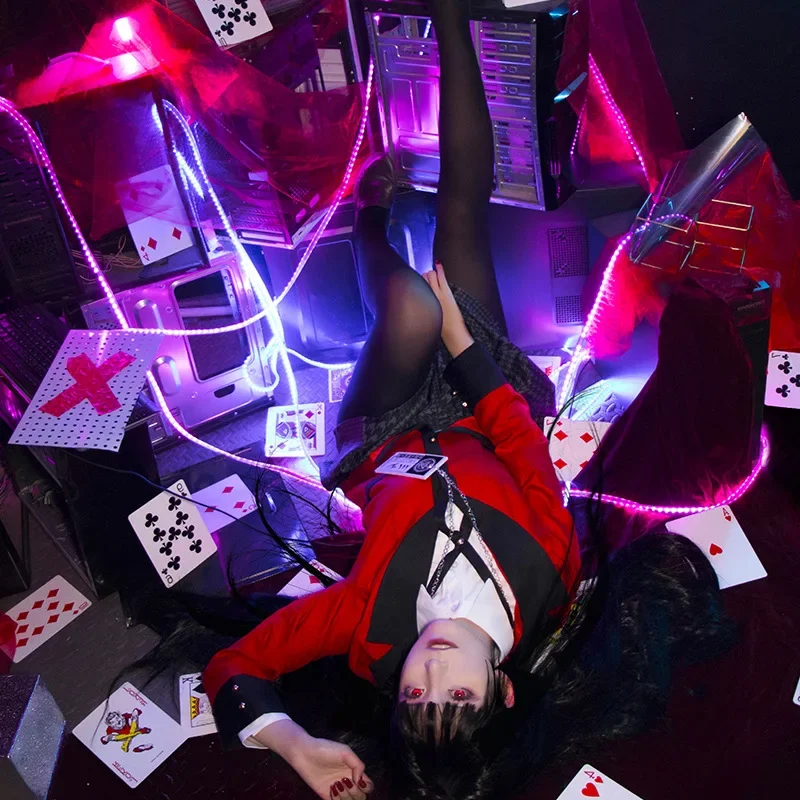 Фото Disfraces de Anime Kakegurui Jabami Yumeko, pelucas de jugador compulsive, disfraces de fiesta de Halloween para mujer №2