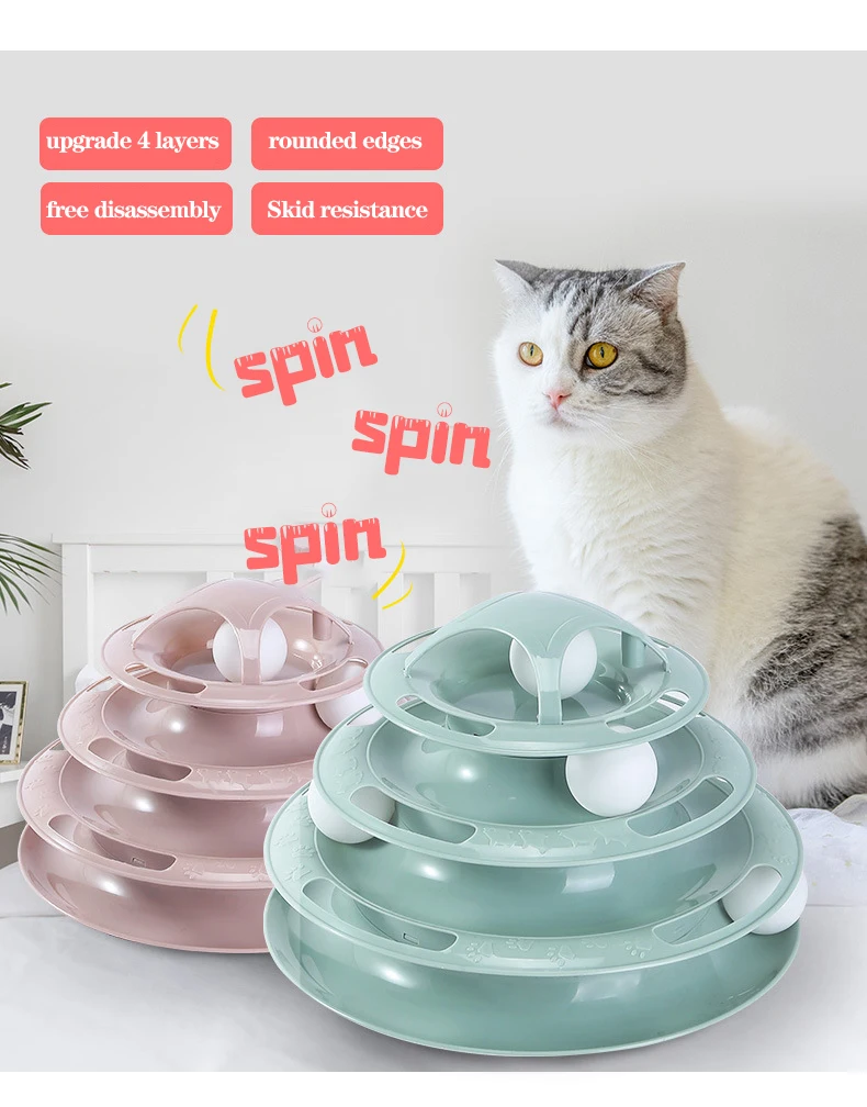 Игрушка для кошек, 34 уровней, дороги в виде башни, фототабличка, котенок, башня, треки, дисковый туннель для кошек, товары для кошек (art.: 3920bc16b2f9e) - 3920bc16b2f9e