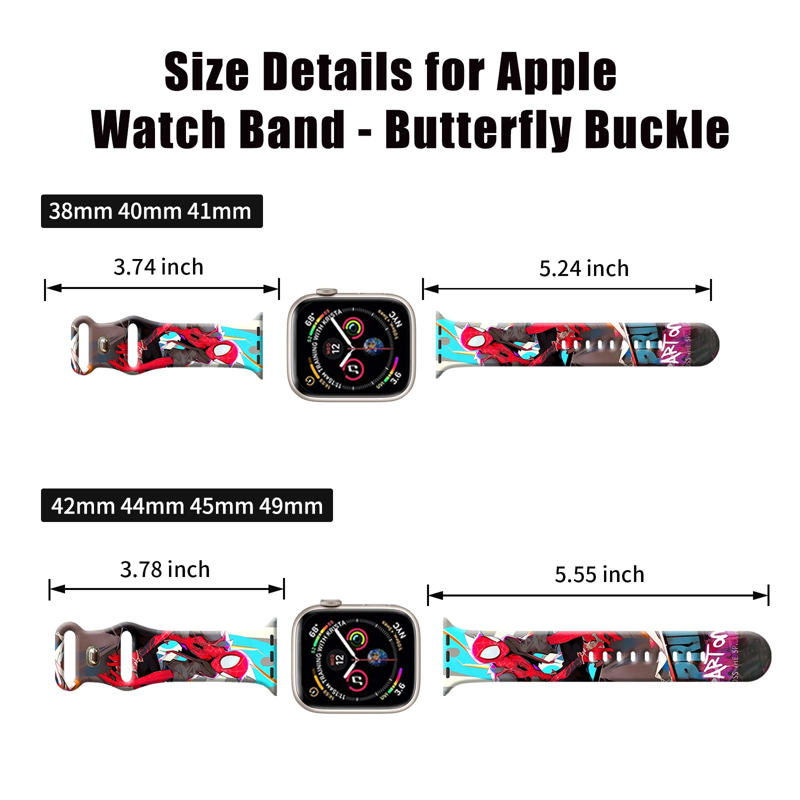 Силиконовый ремешок Disney «Человек-паук» для Apple Watch 9 8 7 SE 6, спортивный сменный Браслет для iWatch 45 мм 44 мм 42 мм 41 мм (art.: 3920c88dcb911) - 3920c88dcb911