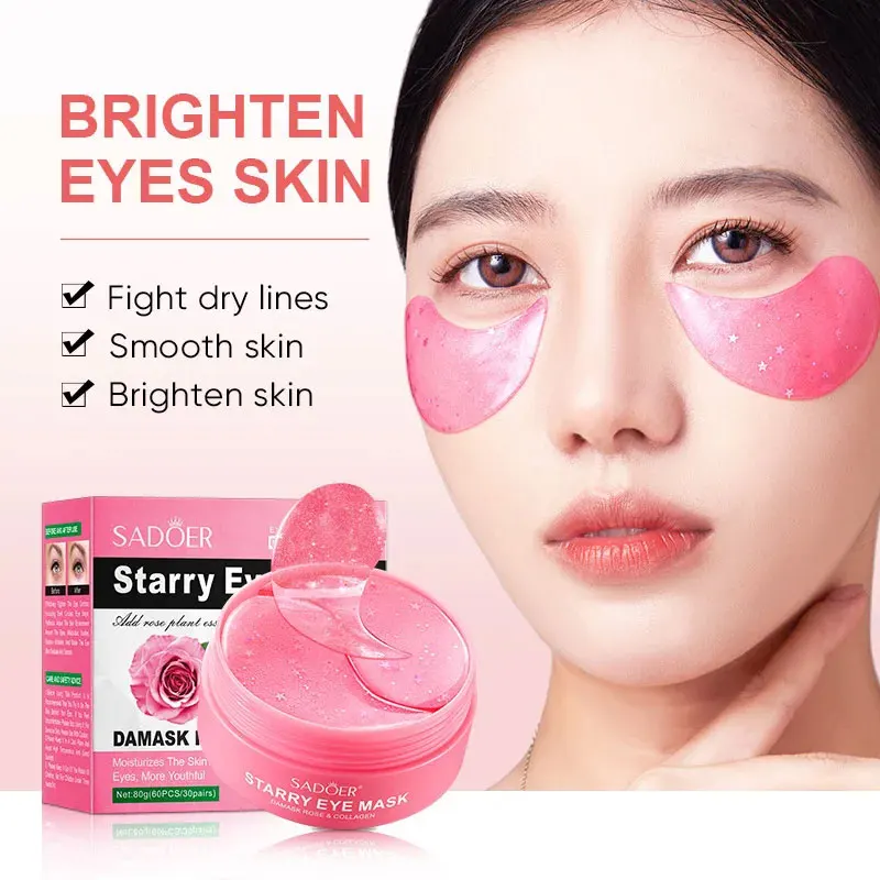 Фото 60 шт. SADOER Rose Starry Collagen Маска для глаз против темных кругов Удаление мешков под глаза Увлажняющие укрепляющие патчи для глаз Уход за кожей глаз №2