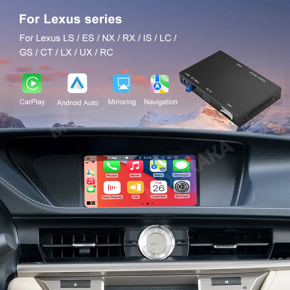 Фото Система Linux для Lexus LS ES NX RX IS LC GS CT LX UX LC Беспроводной Carplay Android Автомобильный мультимедийный плеер DSP WIFi GPS Задняя часть №2