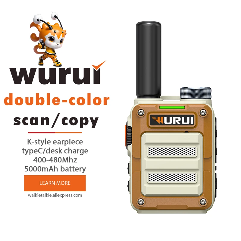 Портативная любительская радиостанция Wurui G63B с двусторонним профессиональным коммуникатором дальнего действия PMR446 для ...
