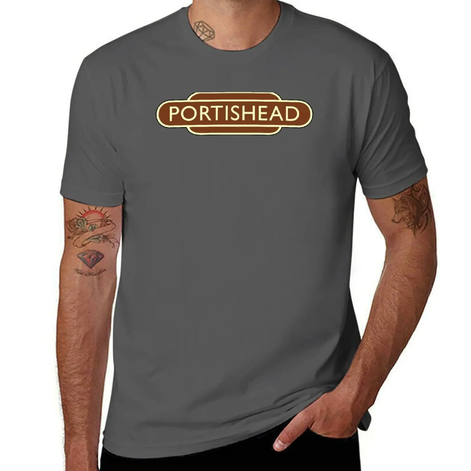 Футболка Portishead, мужская футболка из хлопка, 100% мужские футболки с рисунком, мужские футболки, хлопковая футболка