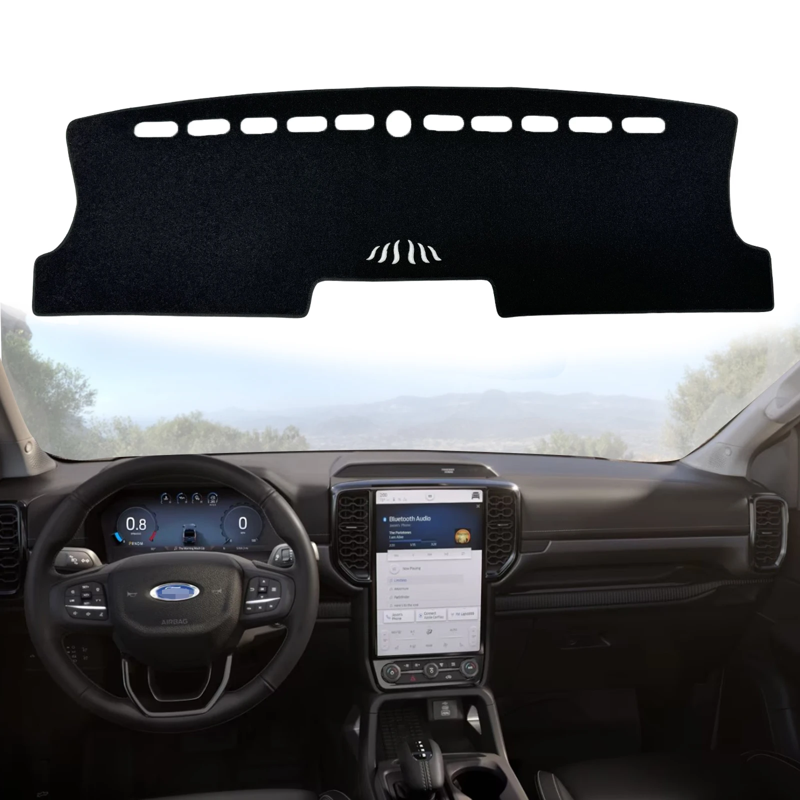 Коврик для приборной панели автомобиля Ford Ranger Raptor Wildtrak T9 2023 2024 2025, солнцезащитный ковер, защитный коврик для приборной панели