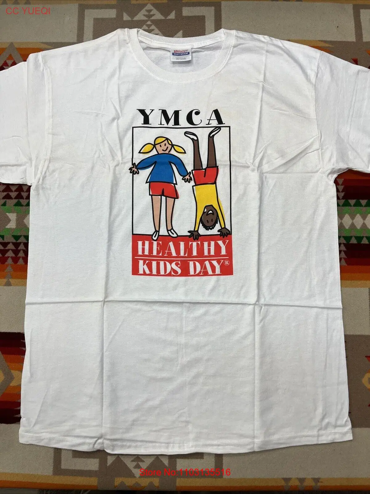Винтажная футболка YMCA Healthy Kids Day, размер L