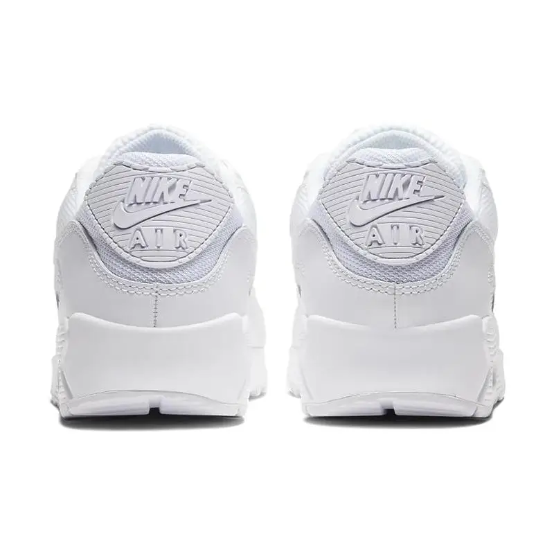 Фото Кроссовки Nike Air Max 90, тройные белые №4