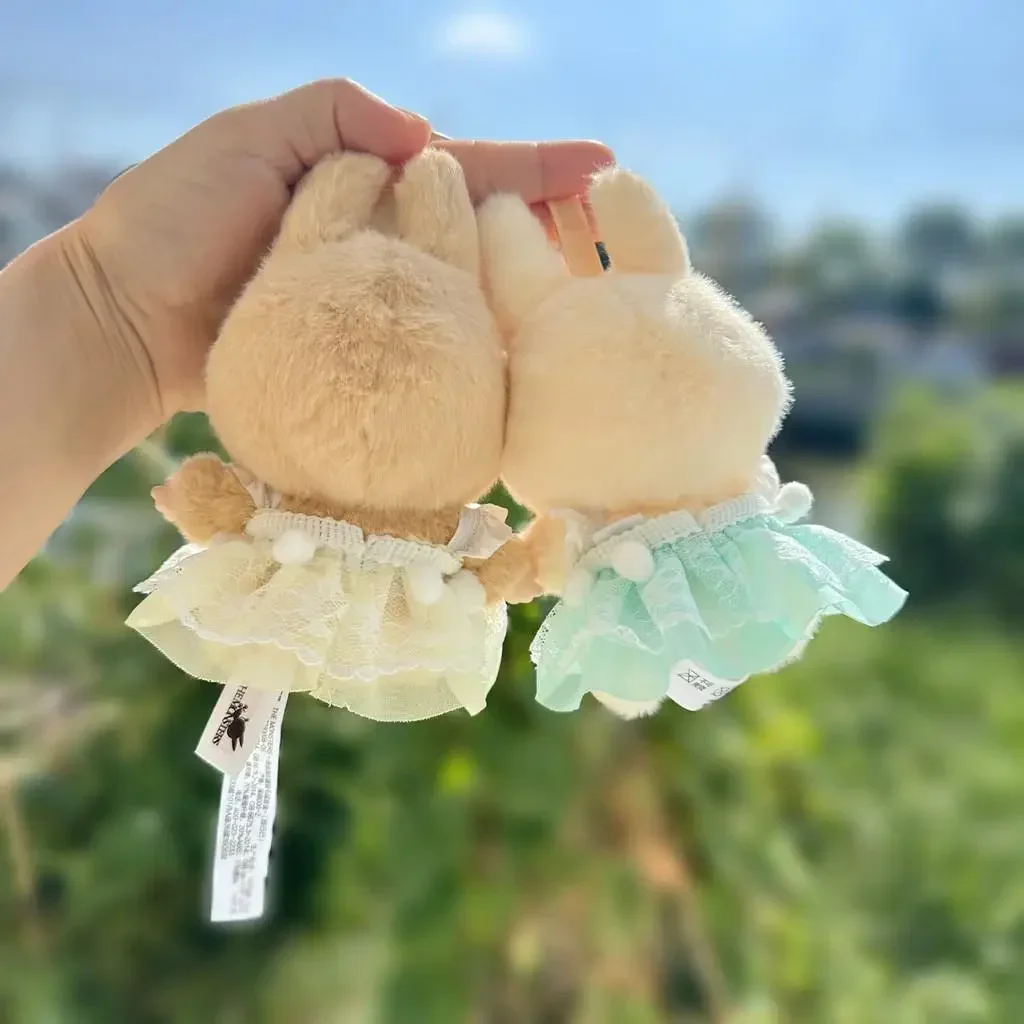 Фото Мини-плюшевая кукольная одежда, аксессуары для корейки Kpop Exo Labubu V2, платье для кукол Idol, милый ремень, юбка, костюм, одежда, подарок №3