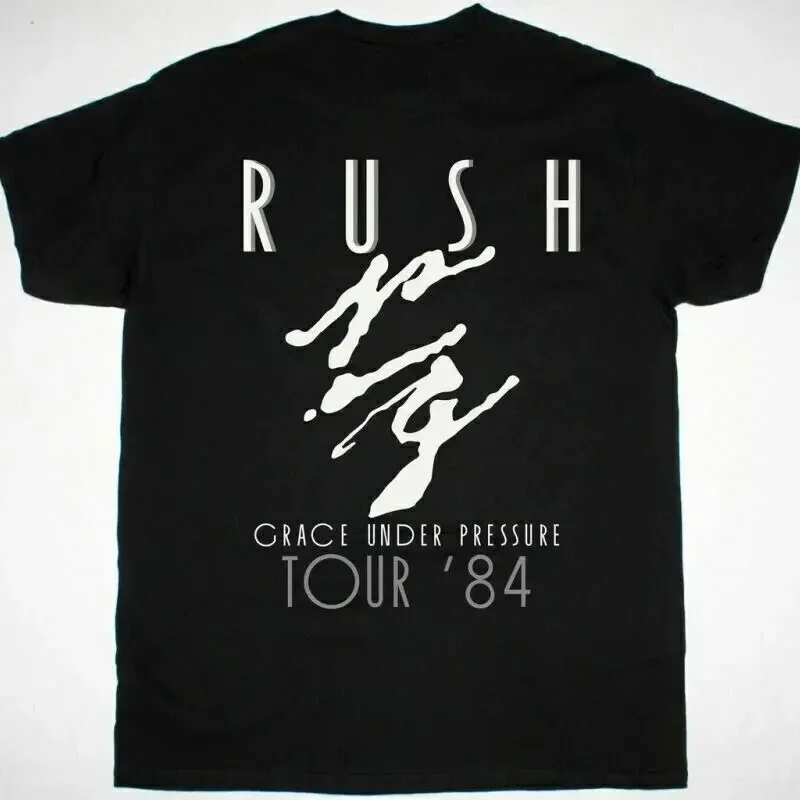Хлопковая рубашка cc, летние топы, футболка унисекс Rush Grace Under Pressure Tour 84, S-4XL