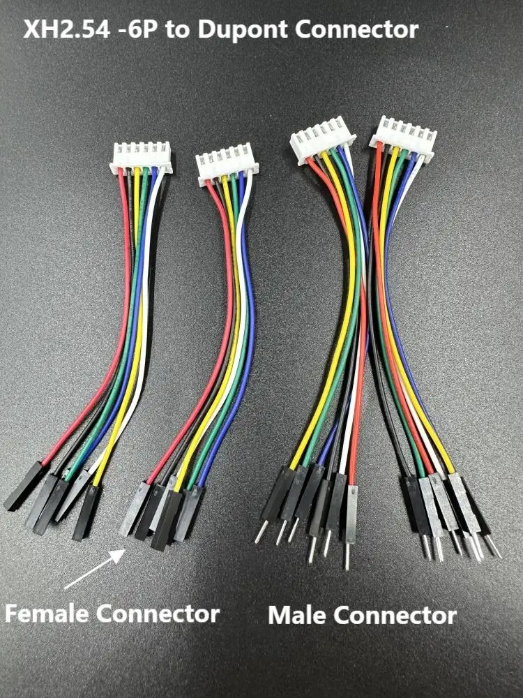 5 шт./компл. XH2,54 мм к разъему Dubang 1P разъем с 2-контактным 3-контактным 4-контактным 5-контактным 6-контактным соединительным кабелем 1007 # 26AWG для игрушек