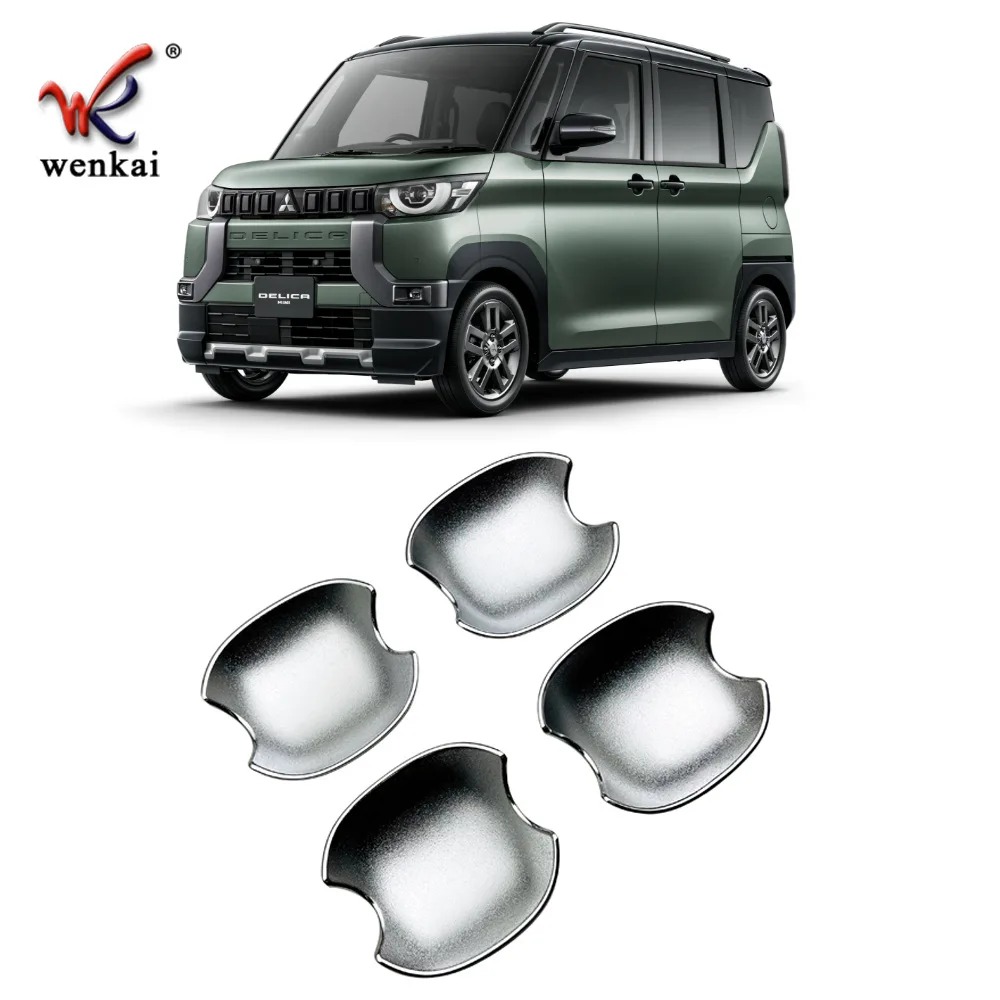 Фото Для Mitsubishi Delica 2023, мини-аксессуары, внешняя дверная ручка, хромированное украшение, защитный чехол, комплект обновления №3