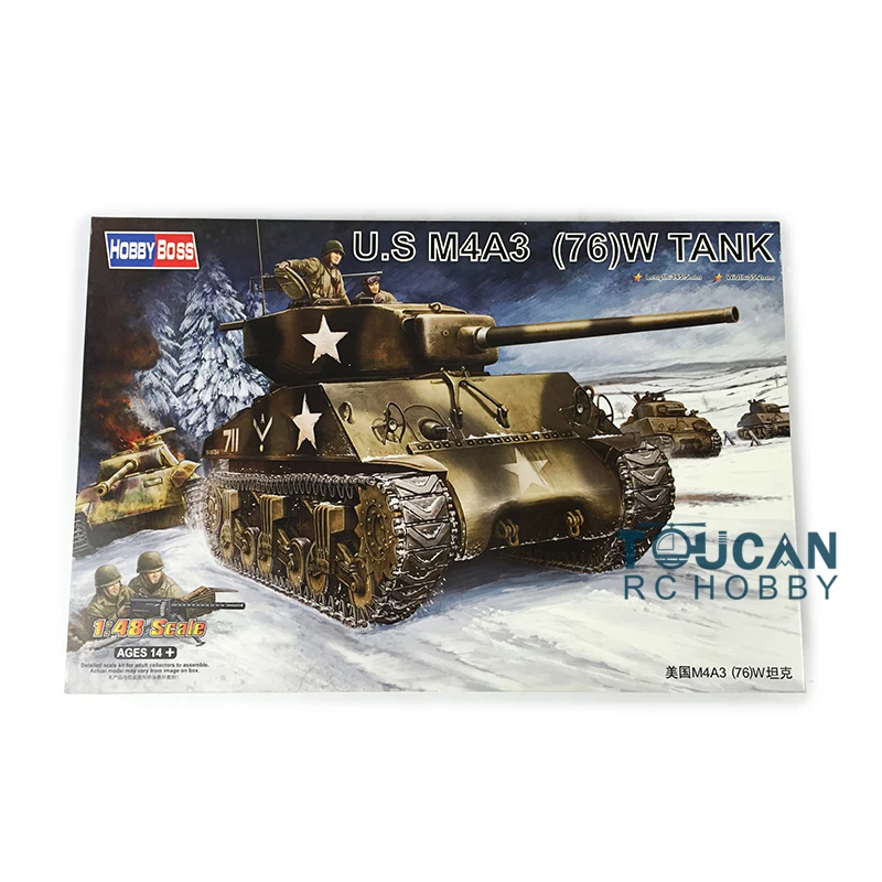 Hobby Boss 84805 1/48 Американский M4A1 (76)W Средний танк Пластиковая бронеавтомобиль для сбора TH06120-SMT2