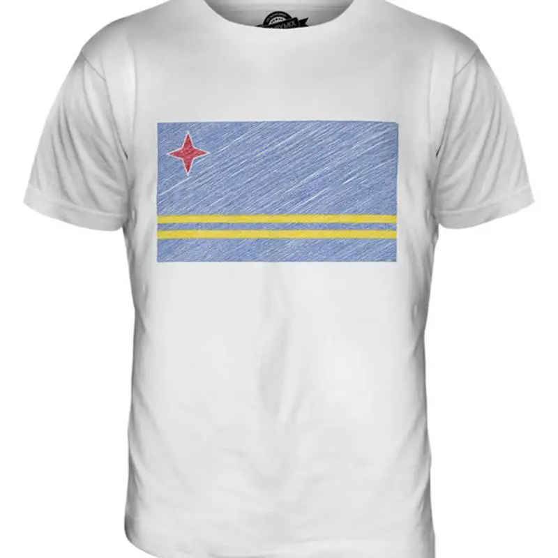 ФУТБОЛКА ARUBA KRITZELTE FLAGGE HERREN ФУТБОЛКА XS S M L XL 2XL 3XL 4XL 5XL